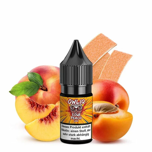 OWLIQ Sour Peach Liquid 10ml – Pfirsich mit Sour & Cooling