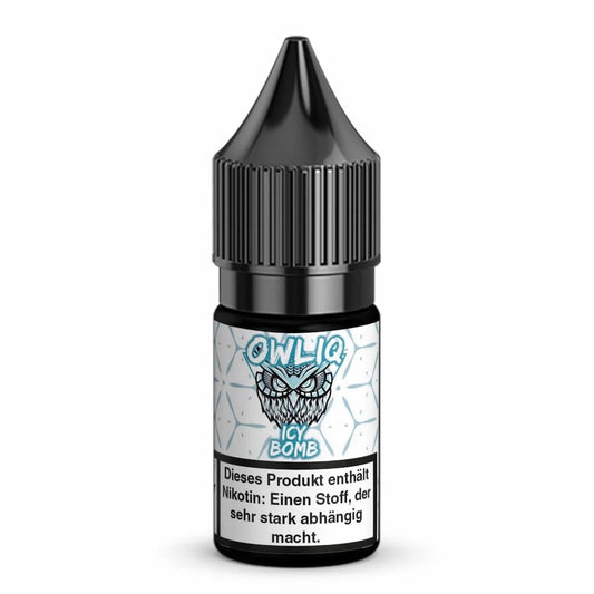 OLIQ Liquid Flasche mit Icy Bomb Geschmack weißer Hintergrund
