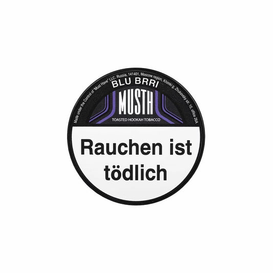 MustH Blu Brri 125g Shisha Dose Blaubeere